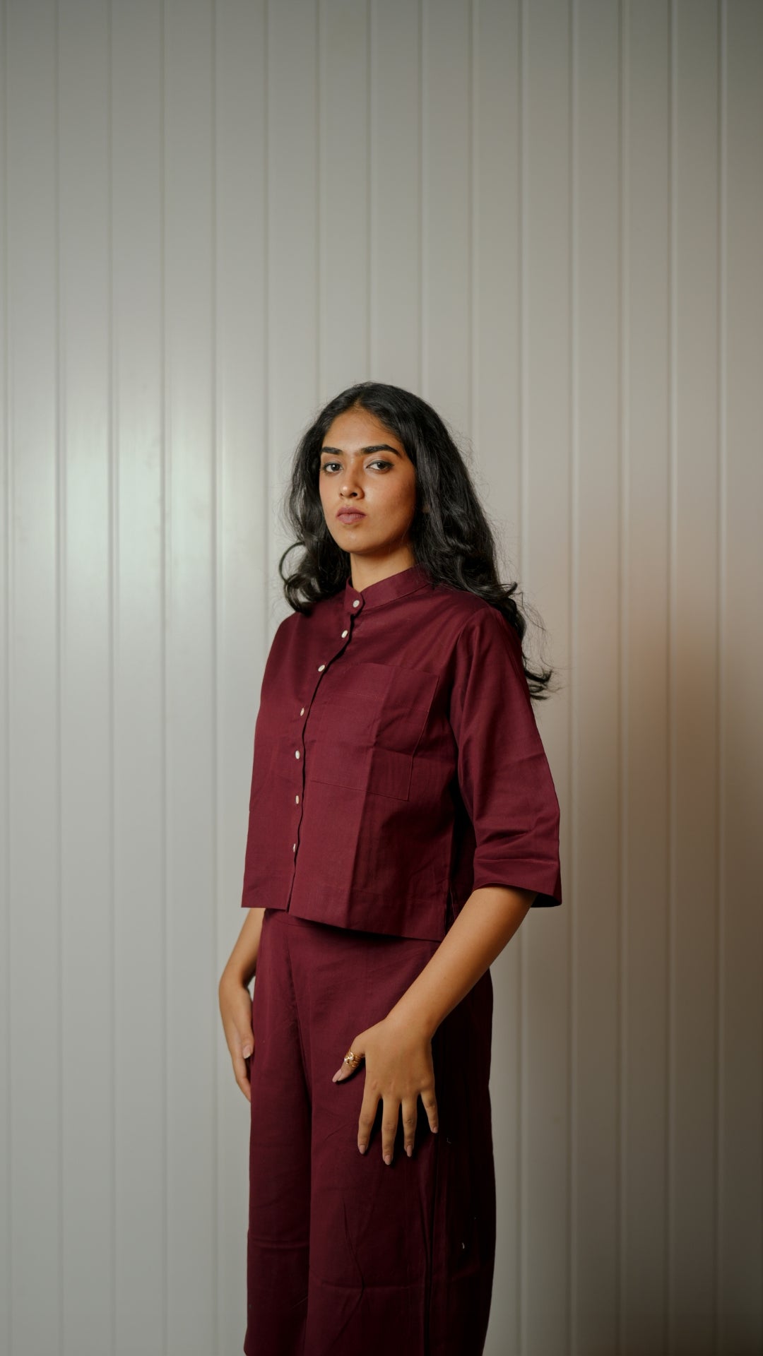 MAROON AJRAKH CO-ORD SET