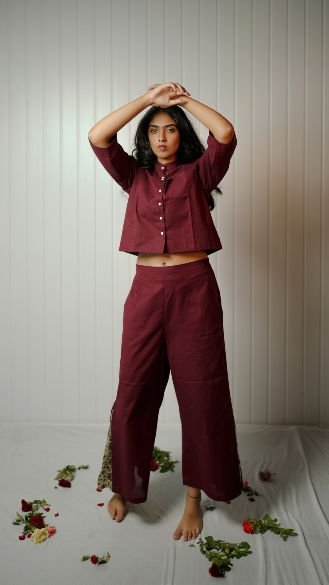 MAROON AJRAKH CO-ORD SET